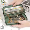 Wallets Genuine Leather Women Wallet Long Lady Purse Anti-theft Swipe Handbag Large Capacity Multi-card Hold GN-WL-flszcd