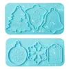 Bakeware Tools DIY Crystal Epoxy Resin Mold Holographic Christmas Listing Silicone Pendant A