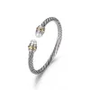 Bracelet Dy Luxury Designer Twisted Pearl Head Women Fashion Versatile Twist Bracelets Jewelry Platinum Plated Wedding Gifts 5MM