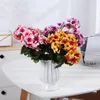 Decorative Flowers Fake Begonia Flower Realistic No Maintenance Easy Care UV Resistant Never Fade 9 Heads Table Centerpiece Garden Porch