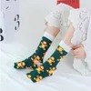 Women Socks Christmas Red Snowflake Alphabet Letters Knitting Stocking Tree Pendant Decorations For Home Xmas Gift