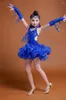 Шепа сцены продажа младших детских девочек латино -танцевальные костюмы с блестками