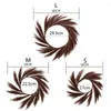 Flores decorativas Faux Pampas Grass Wreath para puerta delantera 22 ''-23.6" Large Modern Boho Home Decor Fake Farmhouse Garland