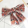 Foulards coréen foulard en soie animaux propres imprimer Carton roi à la mode roulé à la main Satin cou petit Long pour les filles