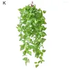 Fleurs décoratives 1 Bouquet Artificielle Ivy Vine Unique Facile À Entretenir Anti-fading Home Decor Green Clover Simulation Plant