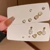Stud Earrings VSnow Korean Sweet Love Heart Rhinestone Circle Earings For Women Exquisite Opals Imitation Pearl Hollow Jewelry
