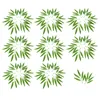 Decorative Flowers 50 Pcs Mini Artificial Plants Small Bamboo Leaves Office Wedding Decorations
