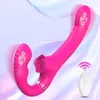 Sav192 Bâton vibrant à double langue chargeant un jouet sexuel pour adulte de massage féminin à fréquence variable