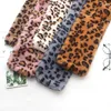 Cachecóis de Inverno de Pele Falsa Leopardo Cachecóis para Mulheres Meninas Bonito Rosa Macio Veludo Pescoço Quente Cachecol Feminino Cruzado Confortável