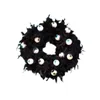 Fleurs décoratives 35cm 45cm Halloween globes oculaires plumes guirlande suspendue porte d'entrée guirlande artificielle ornement pour décoration de fête murale