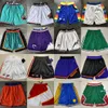 Klassisk retro mesh basketball shorts herrar andningsgymträning strandbyxor svettbyxor byxa kort gyllene blå lila vit svart orange