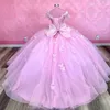Розовые блестящие платья Quinceanera Ball Hon