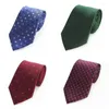 Dzieci Ties 8 cm jedwabny druk kropki w paski krawat krawat męski na męską szyję na przyjęcie weselne biuro krawat ciemnoniebieski zielony czerwony