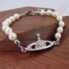 Saturn bracelet pearl beaded strand diamond tennis planet bracelets woman gold designer jewelryfashion accessories with boxs 4Color0.1233