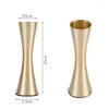 Vases 2PCS Small Flower Vase Modern Decorative For Home Decor Wedding Or Gift(Gold)