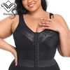 Border spets trådlös kroppsformning underkläder främre radknappar Big Cup Shapewear Bra Sports Support Bra