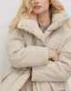 Trenchs pour femmes 2023 Parkas chauds pour femmes Vestes d'hiver Droite Épais Bouton Casual Coton Rembourré Manteau Doux Beige Veste Avec Ceinture