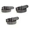 Bälten Fashion Girl Women Waist Belt med Studded Decors Casual Jeans Midjeband