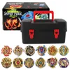 Spinning Top Tomy Beyblade Burst JY8801-06 Burst Gyro Limited Gold Edition 17 Piece Toy Set With Toolbox Storage Box Gift 230621