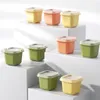 6 Pcs/Set Square Shaped Ice Cube Mould With Lid Single Grid DIY Fruit Ice-cream Molds Coffee Ices Cubes Mould Easy Cleaning TH0228