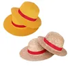 القبعات في الهواء الطلق Luffy Hat Straw Hat Performance إكسسوارات Cosplay Hat Summer Sun Hat Hat Yellow Straw Hats for Women 31 35cm 230621