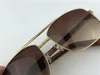 Luxus Mode Klassisch 0259 Attitude Sonnenbrille Herren Metall Quadratisch Goldrahmen UV400 Unisex Designer Vintage Stil Attitude Sonnenbrille Schutzbrille mit Box