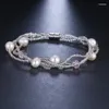 Strand Emmaya Fashion Brand Design Luxo Charm Crystal Water Fresh Pearl Beads Bracelet For Women Jewelry