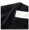 2023 été noir contraste couleur robe à manches courtes col rond genou longueur robes décontractées W3L043211