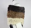 Écharpes de haute qualité 2023 marque écharpe tricotée en fourrure anneau naturel tissé à la main en Stock