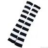 Frauen Socken Japanische Bunte Gestreifte Gothic Punk Rippen Stricken Knie Hohe Lange Lolita Student Schlank Jy21 21 Dropship