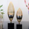 Candle Holders Light Luxury Leaf Holder Home Decoration Table Restaurant Dinner Wedding