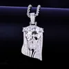 Pendentif Colliers Glacé Religieux Jésus Tête Collier Or Couleur Bling Cubique Zircon Hommes Hip Hop Bijoux pour Cadeau 230621