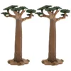 Decorative Flowers 2 Pcs Desert Green Model Terrarium Fogger Landscape Adornment Creative Tree Sand Table Mini Ornament Pvc