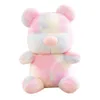 Boneca de pelúcia urso arco-íris colorido kawaii bichos de pelúcia macios brinquedos calmantes para bebês travesseiros para dormir presentes para crianças meninas brinquedos 2150