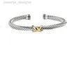 Necklace Dy Jewelrys Bracelet Sliver Mens Womens Platinum Pearl Head Fashion Versatile Twist Bracelets Jewelry Plated Twisted Hot Sales