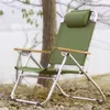 Kamp Mobilya Kamp Sandalyesi Yastık Uzun Rahatlama ile Balıkçılık için Katlanabilir Ayarlanabilir Taşınabilir Geri Yatırılabilir