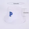 Beanies 1pc de bordado de algodón P sombrero de cubo de doble cara Fashion Man Unisex sombreros para mujeres