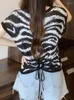 T-shirts pour femmes M-4XLCasual Zebra Leopard Pattern Knitwear Loose Short Sleeve Top 2023 Summer Fashion Clothing