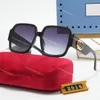 Gafas de sol para hombre, gafas de sol de diseñador de lujo, montura cuadrada, letras grandes doradas, gafas en ambos lados, gafas de sol vintage exquisitas de lujo para mujer con estuche para gafas de sol 2916