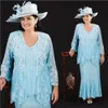 Ann Balon 2023 Moeder Van De Bruid Jurken Full Lace V-hals Moeder Bruidsjurken Plus Size Formele Slijtage moeders Bruidegom Jurk