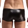 Caleçon Homme Sous-Vêtements Doux Faux Culotte En Cuir Boxer Sexy Homme Confortable Boxers De Haute Qualité