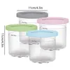 Ice Cream Tools 2/4Pcs Ice Cream Pints Cup For Ninja Creamie Maker Cups Reusable Can Store Ice Cream Pints Containers With Sealing 230621