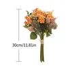 Decorative Flowers Autumn Berry Dandelion Ball Artificial Silk Wedding Bride Holding Bouquet Bundle Party Table DIY Decoration Fake