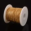 Pins Brooches 20m roll 304 Stainless Steel Curb Chains Unwelded Twisted Jewelry Necklace Bracelet Link Accessories 230621