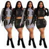 Work Dresses Sexy Y2K Two Piece Skirt Sets For Women 2023 Casual Crop Top And Mini Dress Outfit Streetwear