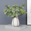 Fiori Decorativi Pianta di Simulazione 2 Pezzi Bellissimo Sfondo Pografia Ecologico dall'Aspetto Realistico Foglie di Eucalipto Finte Forniture per Feste