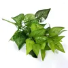 装飾的な花人工植物緑の眉毛の葉フラワーアレンジメントアクセサリーシミュレーション植物葉の庭エルデコレーションDIY