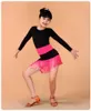 Abbigliamento da palcoscenico a 6 taglie Dual Color Dance Dance Dance Girls Childrens-Drency-Dress Sexy Plus Fringo Tango Salsa Rumba Costume