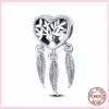 Pandora Charm için 925 Gümüş Boncuklar Takımlar Rüya Catcher Shanly Heart Yolu Cazibesi Set Kolye