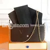 Borse firmate Vecchio fiore Marrone Tre in una borsa a tracolla Tracolla a sette colori Moda in rilievo Lusso MULTI POCHETTE Borsa a tracolla da donna Portafoglio